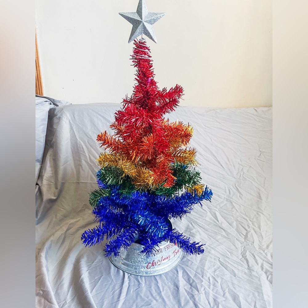 Mini Rainbow Christmas Tree